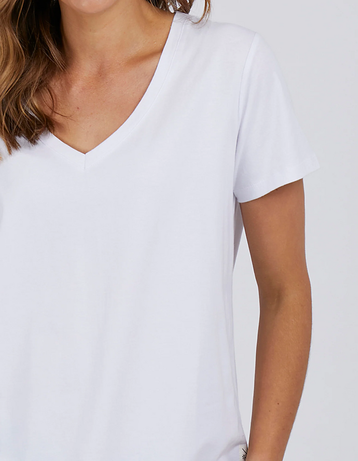 Elm Fortune Vee Tee - White