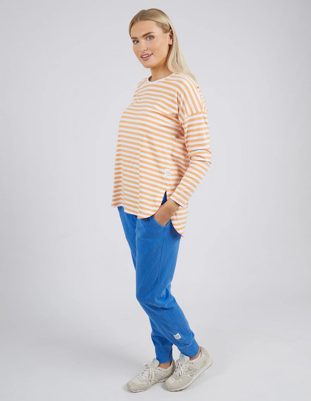Elm Lauren Long Sleeve Tee - Apricot Stripe