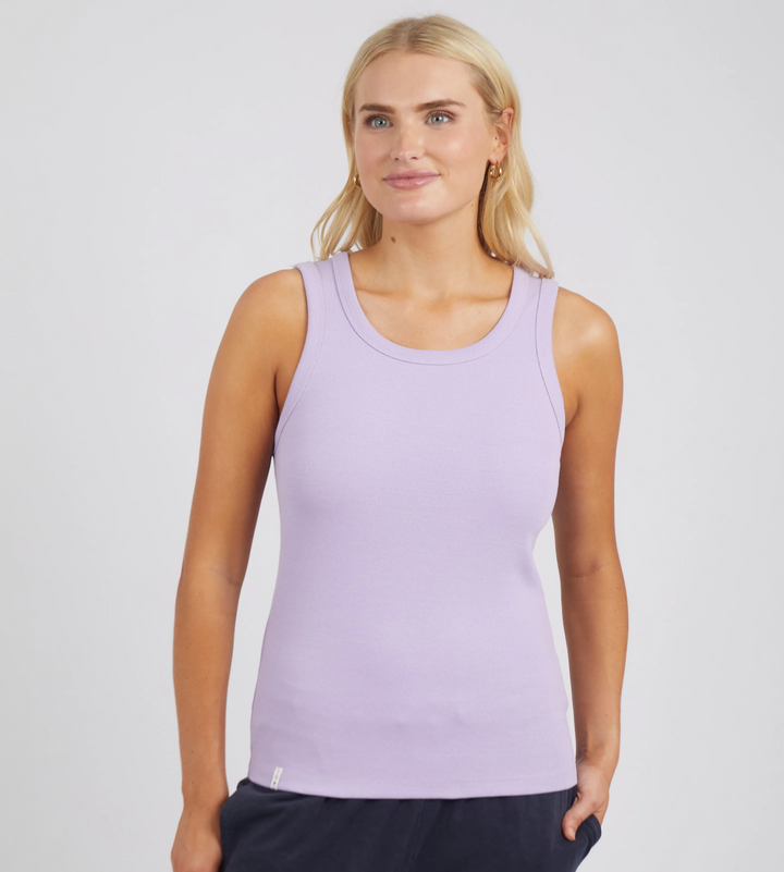 Elm Rib Crew Tank - Periwinkle
