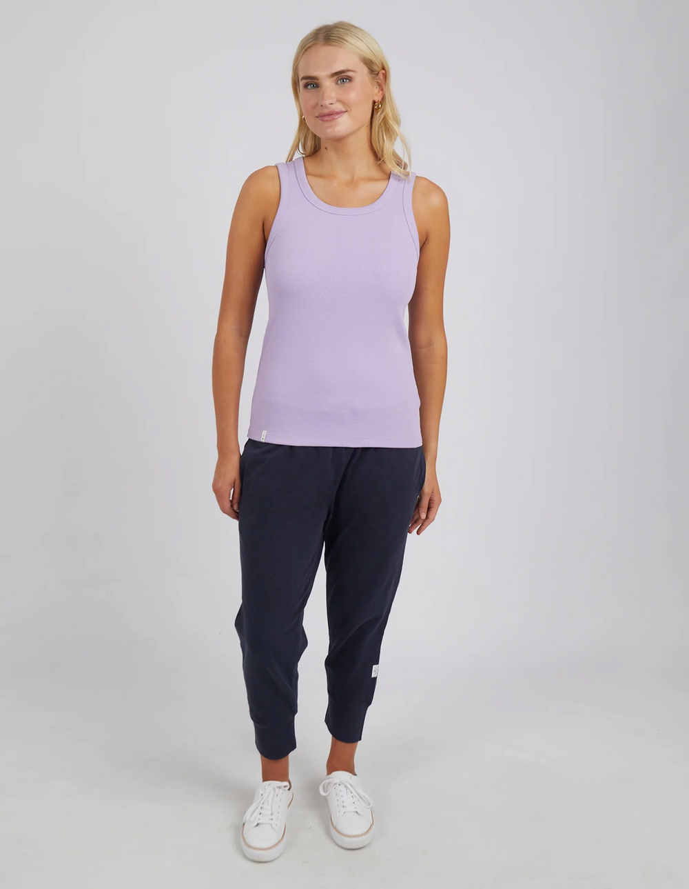 Elm Rib Crew Tank - Periwinkle