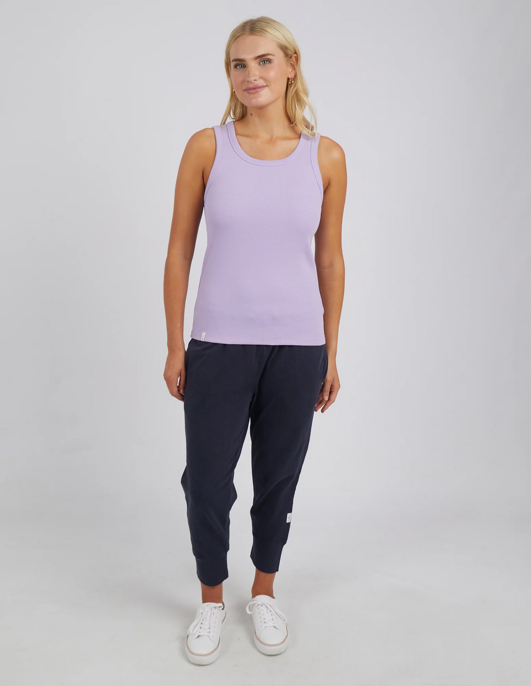 Elm Rib Crew Tank - Periwinkle