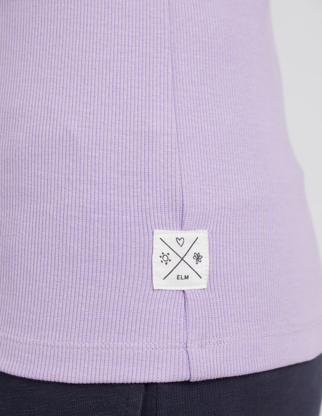 Elm Rib Crew Tank - Periwinkle