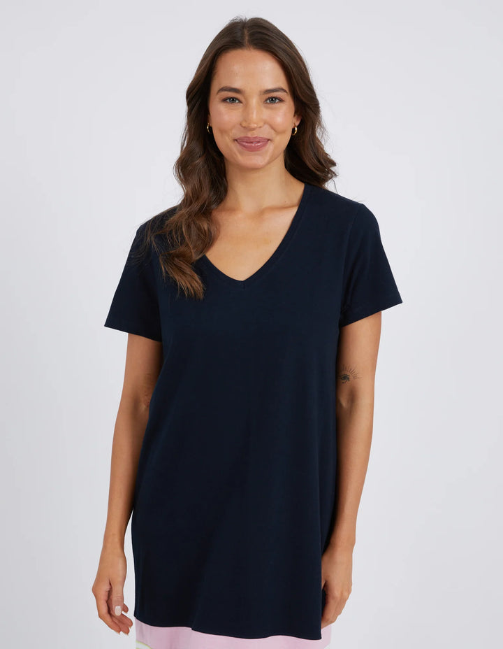 Elm Draw The Line Tee Dress - Keylime