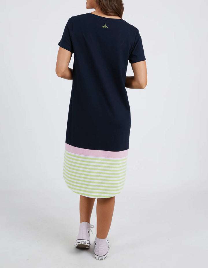 Elm Draw The Line Tee Dress - Keylime