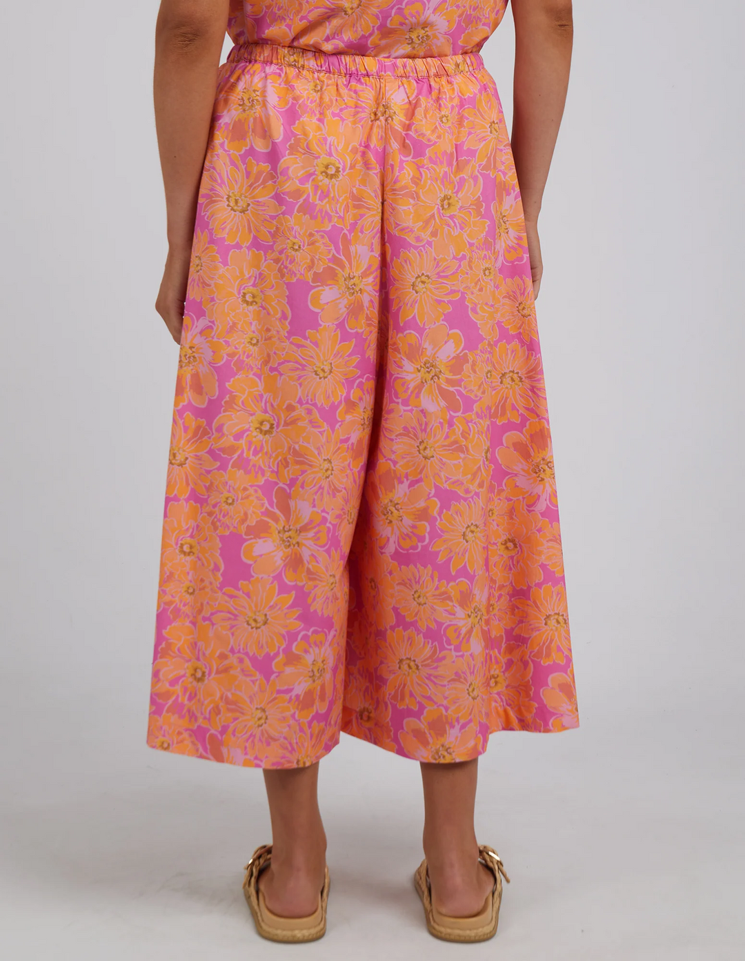 Elm Fuchsia Floral Wide Leg Pant - Super Pink