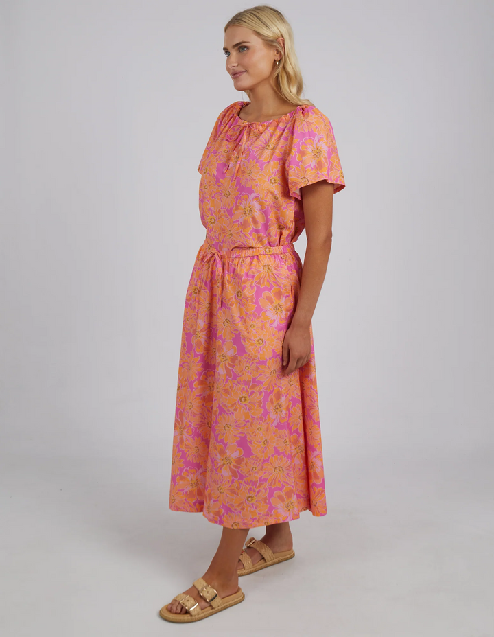 Elm Fuchsia Floral Wide Leg Pant - Super Pink