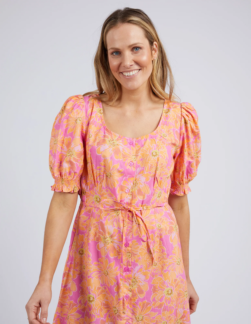 Elm Fuchsia Floral Dress - Super Pink