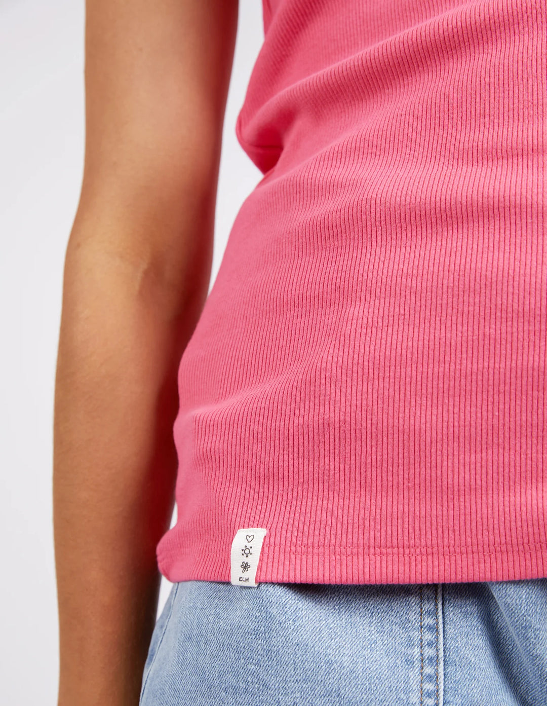 Elm Rib Crew Tank - Pink Lemonade