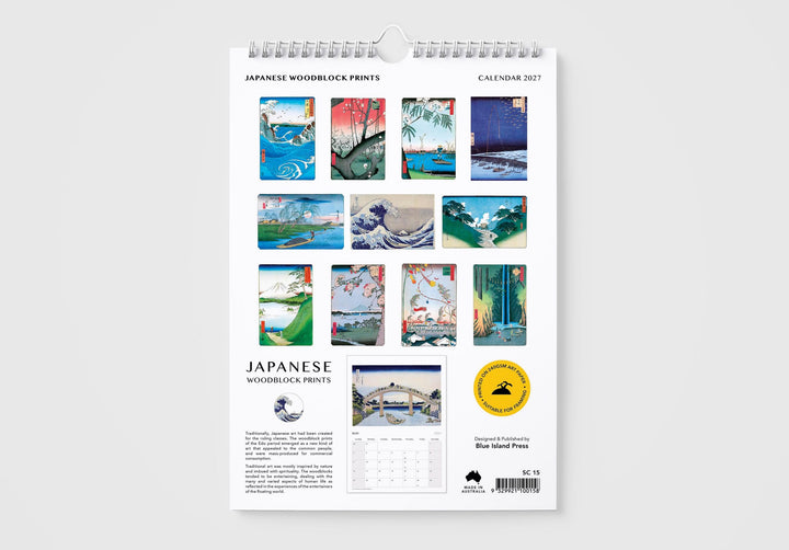 2027 Japanese Woodblock Prints Wall Calendar