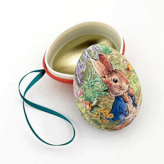 Peter Rabbit Egg Shaped Tin
