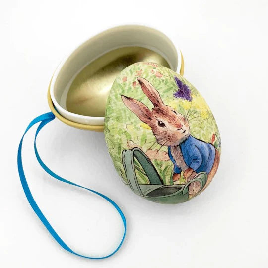 Peter Rabbit Egg Shaped Tin