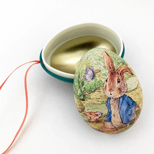 Peter Rabbit Egg Shaped Tin