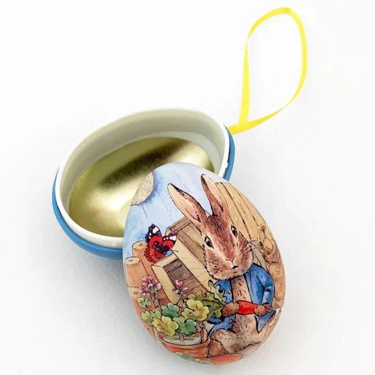 Peter Rabbit Egg Shaped Tin