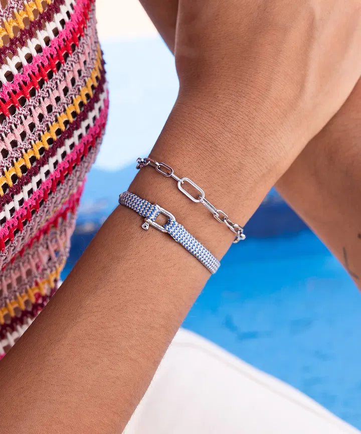 Women's Franky Bracelet - Royal Blue, Lemon and Silver