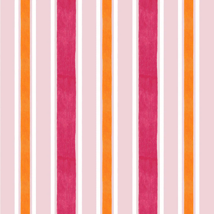 Striped Napkin (box set of 4) - Pink & Orange