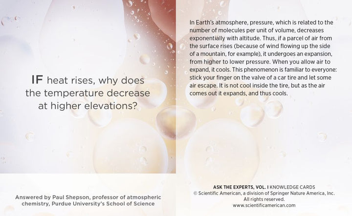 Knowledge Cards - Ask the Experts -Science Questions - Vol.1