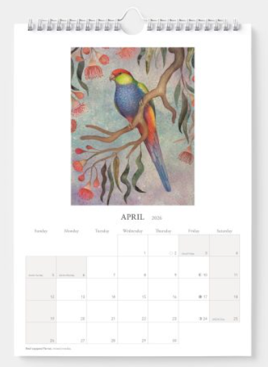 2026 Australian Parrots By Vlad Stankovic Wall Calendar