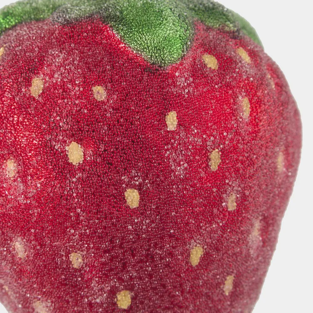 Sugared Strawberry Decoration - Large Red