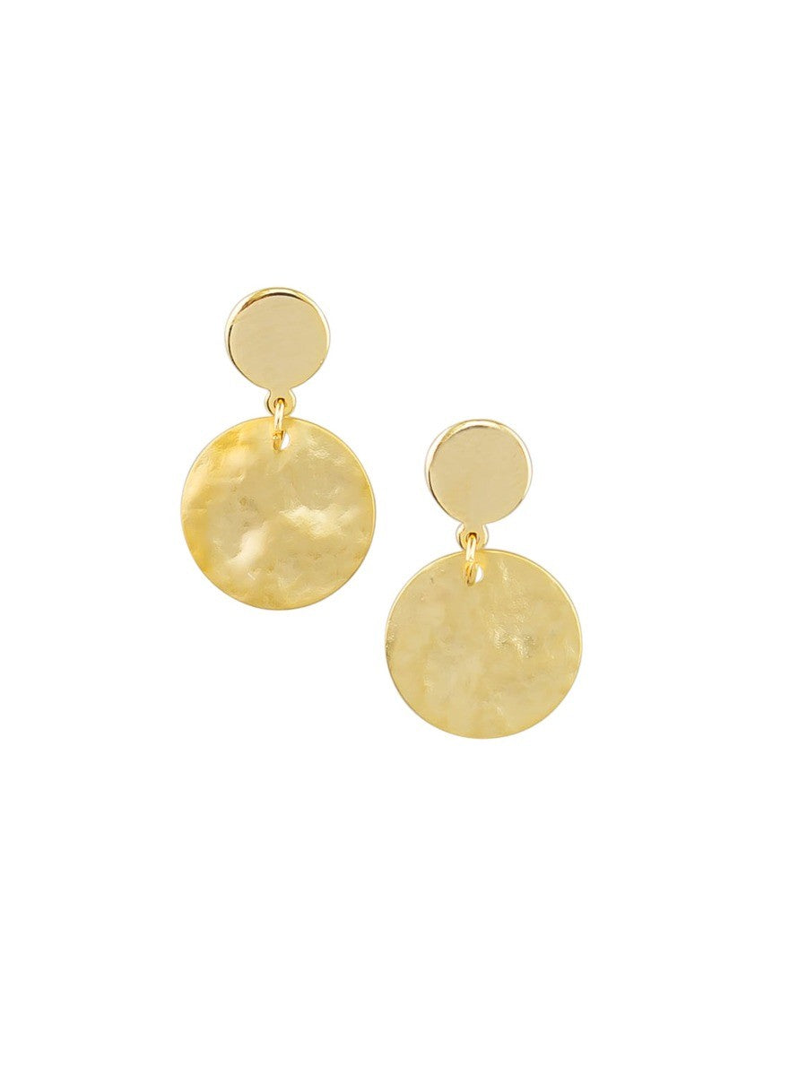 Gold Small Textured Disk E/R