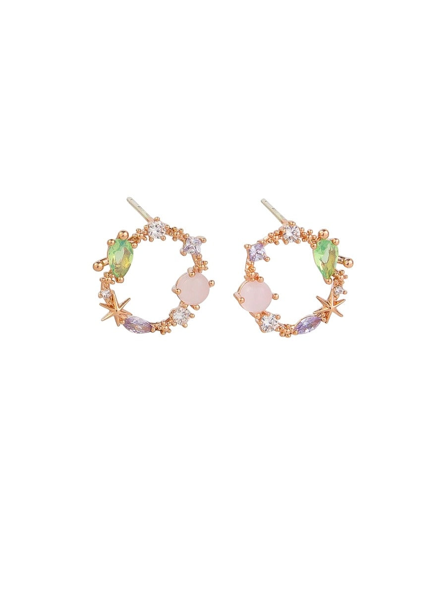 Tiger Tree Rose Gold Medellin Garden Earrings