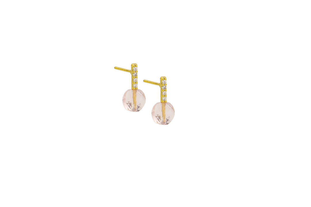 Tiger Tree Pink Crystal Aria Earring