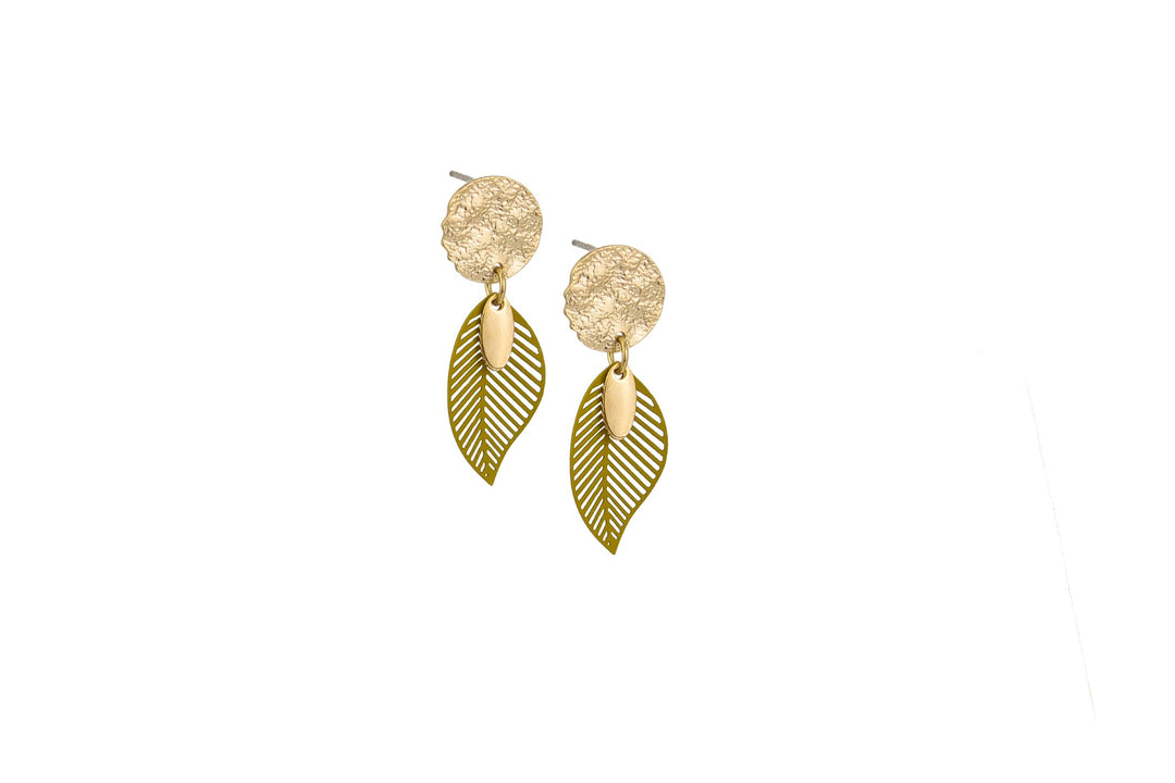 Tiger Tree Moss Fern Earring