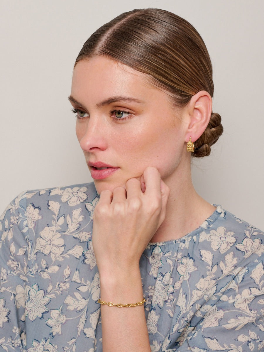 Tiger Tree Gold Anchor Link Slider Bracelet