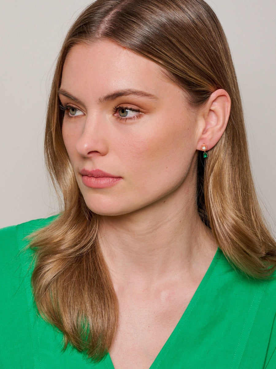 Tiger Tree Emerald Emily Earrings