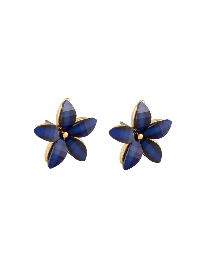 Tiger Tree Navy Lily Earrings