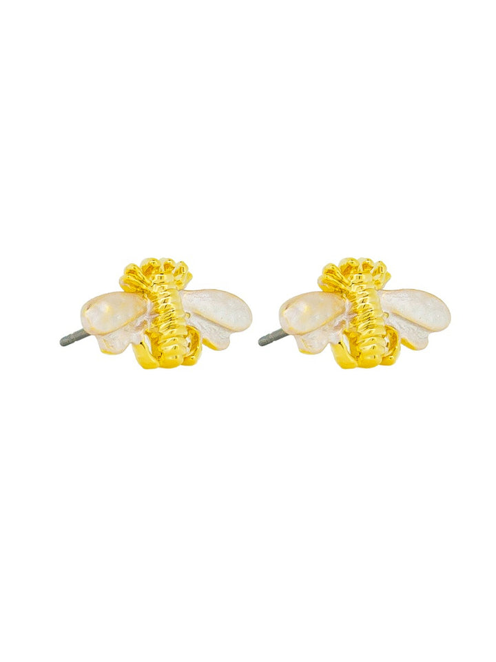 Tiger Tree White Bella Bee Studs