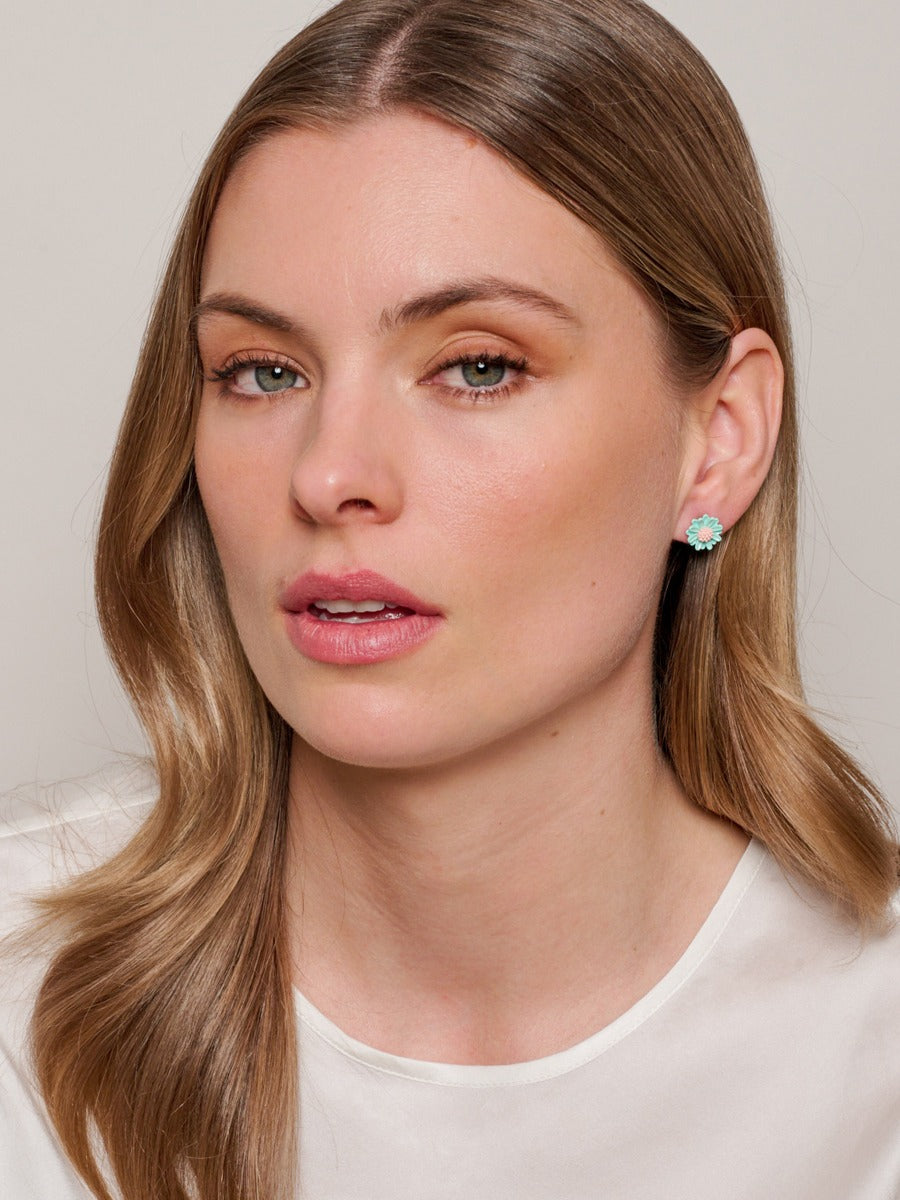 Tiger Tree Mint Seaside Daisy Earrings