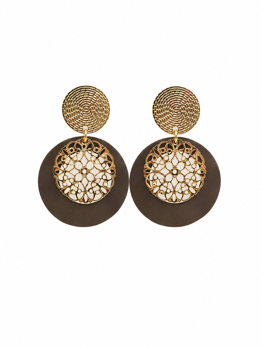 Gold and Mocca Filigree Disc E/R