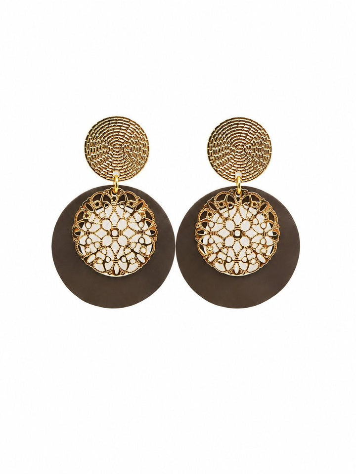 Gold and Mocca Filigree Disc E/R
