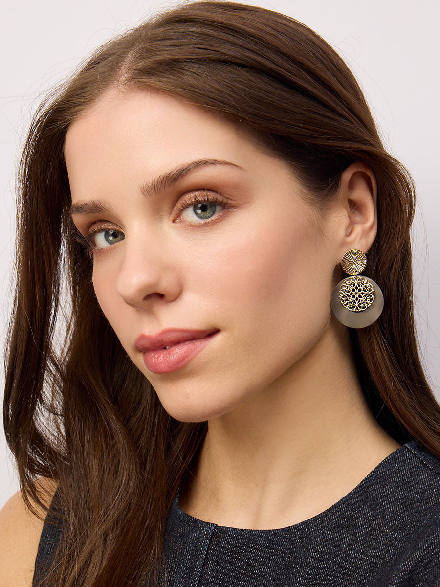 Gold and Mocca Filigree Disc E/R