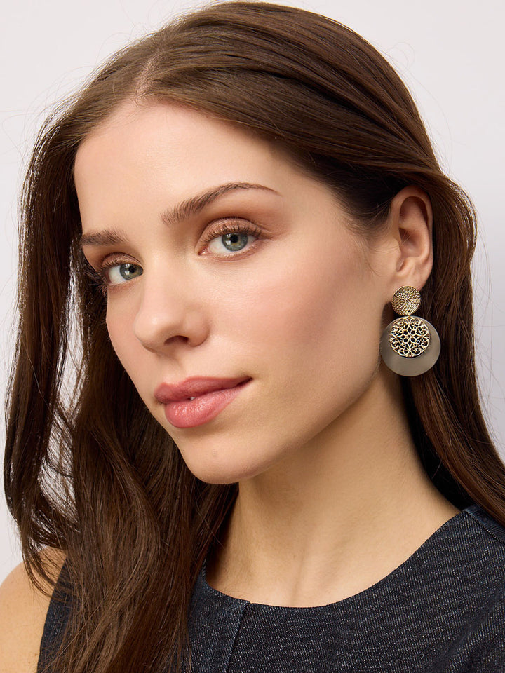 Gold and Mocca Filigree Disc E/R