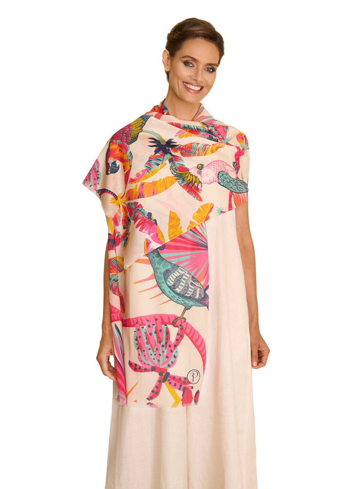 Tropical Paradise Cotton Scarf
