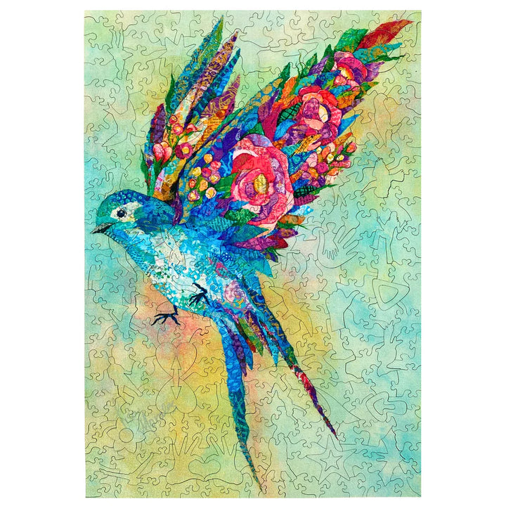 Wooden Puzzle - Botanical Swallow Original Artwork - 315 pc