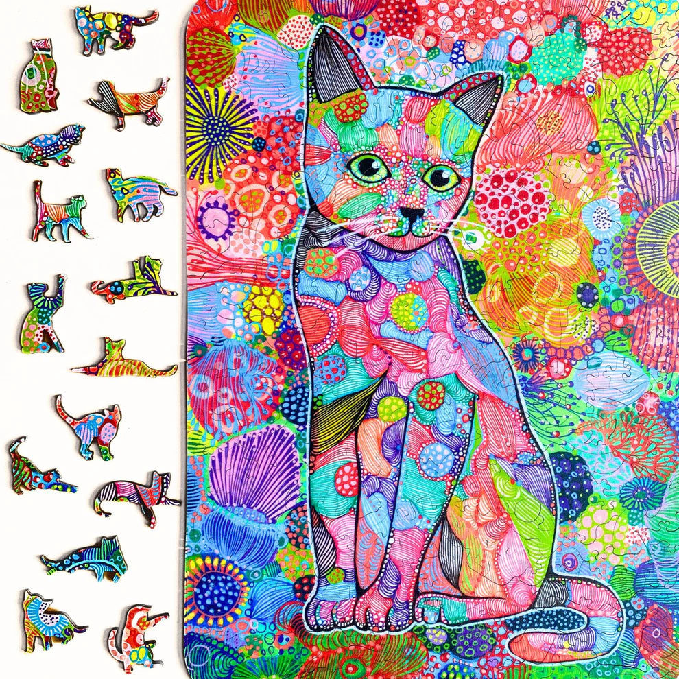 Wooden Jigsaw - Carefree Cat 309pc