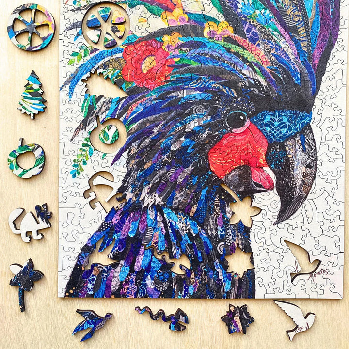 Wooden Jigsaw Puzzle - 389 pieces - Black Cockatoo