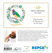 RSPCA Charity Christmas Card Pack - Gouldian Finch Wreath