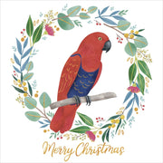 CMRI Charity Christmas Card Pack - Parrot Wreath