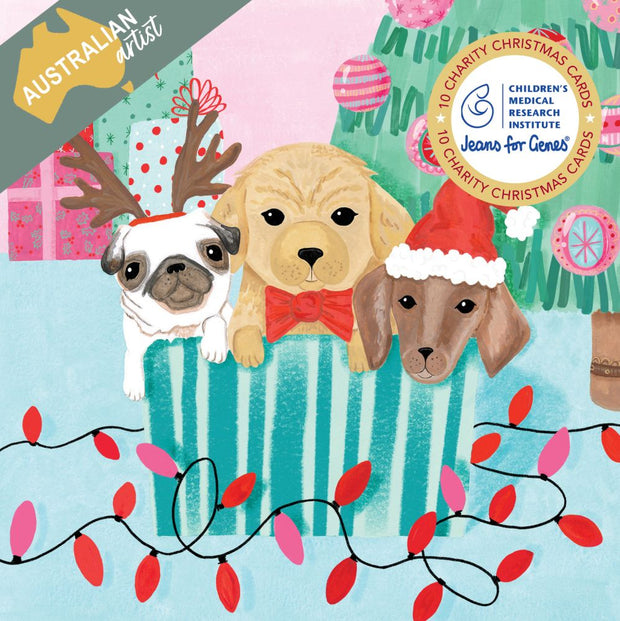 CMRI Charity Christmas Card Pack - Playful Puppies