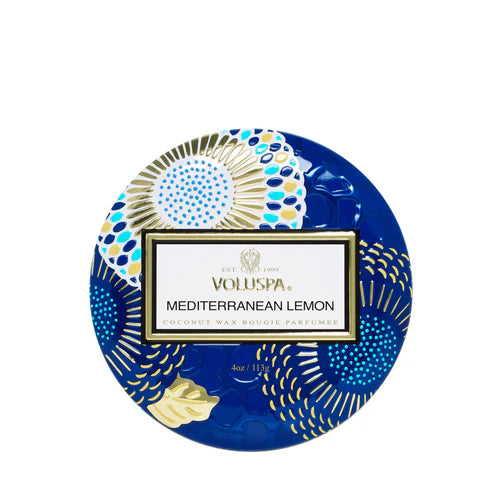 Mediterranean Lemon Decorative Tin Candle