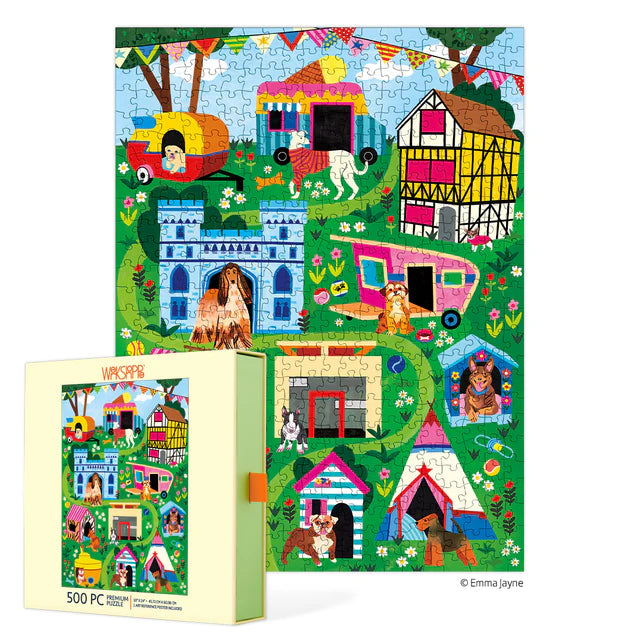 500pc Puzzle - Doggie D'House - Slip Box