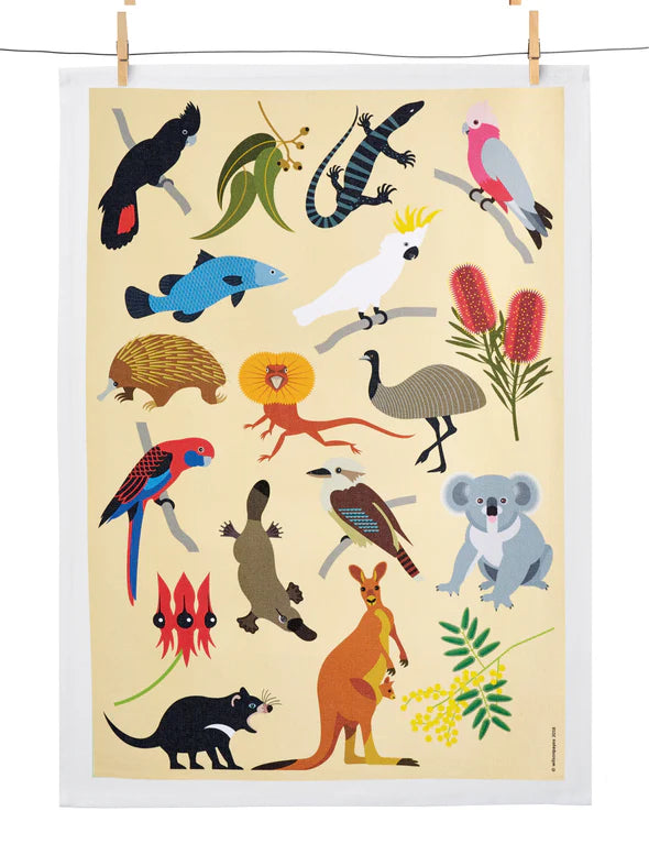 Aussie Wildlife Tea Towel