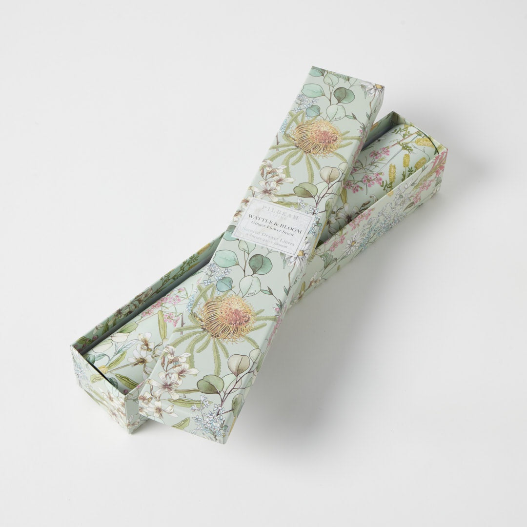 Wattle & Bloom Scented Drawer Liners– Ginger Flower
