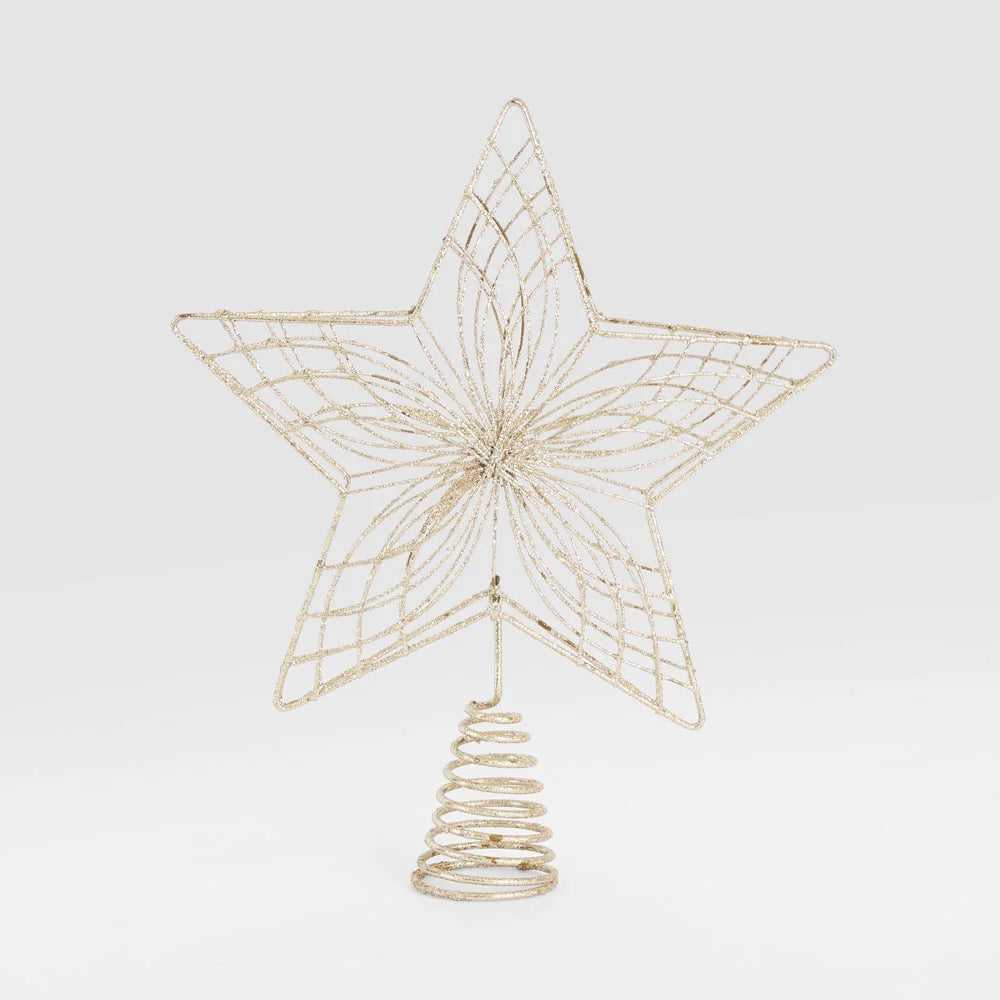 Web Gilded Star Tree Topper