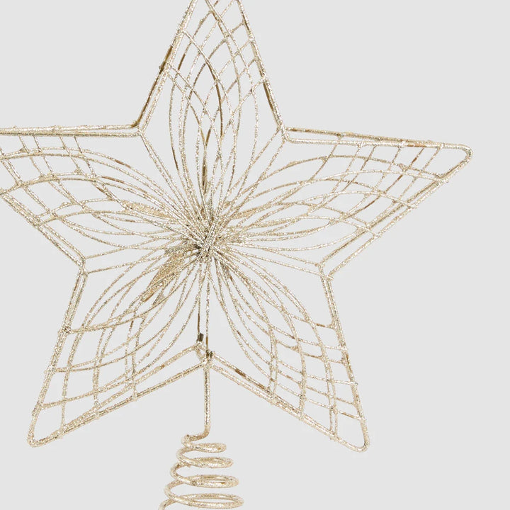 Web Gilded Star Tree Topper