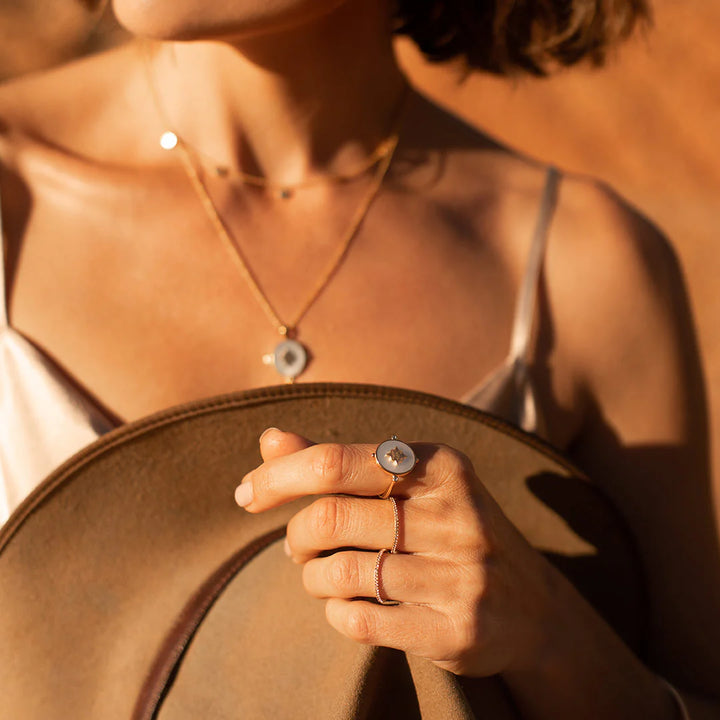 Temple Moon Ring  - Gold