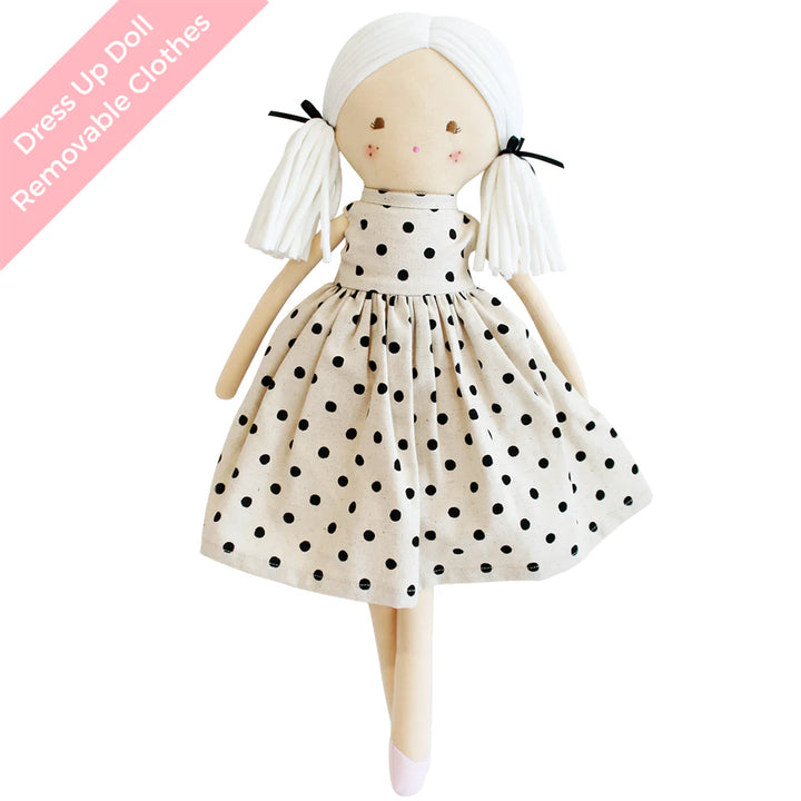 Frankie Doll 41cm Black Linen Spot